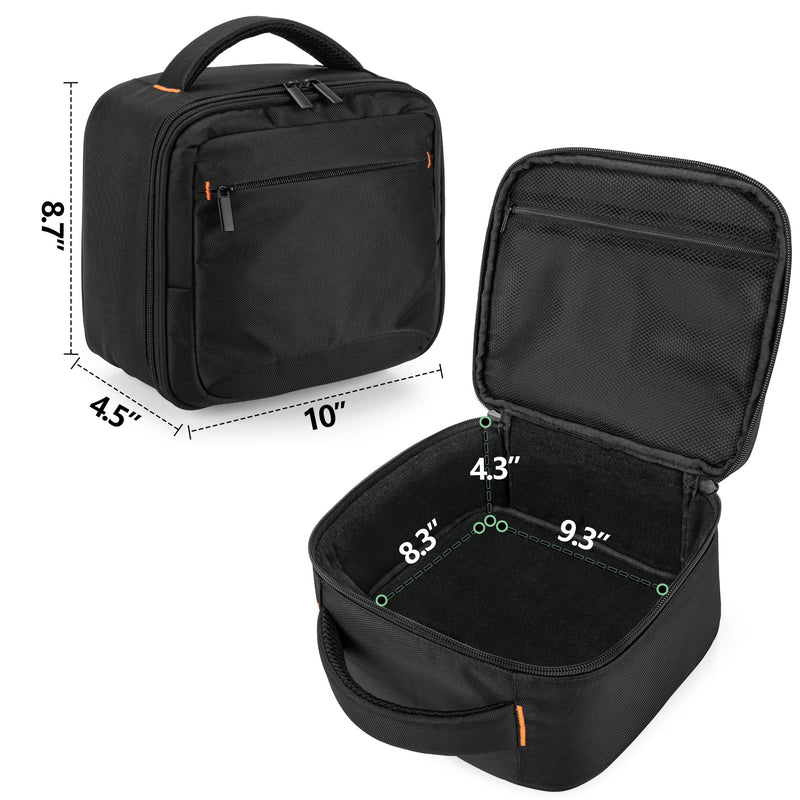 [Australia - AusPower] - CURMIO Projector Case, Mini Projector Carrying Bag Compatible for DR.J Professional and QKK Mini Projector, Black Single Layer 