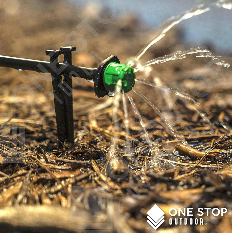 [Australia - AusPower] - (25-Pack) - 1/4" Inch Universal Barbed Drip Emitter - Adjustable Flow 0-18.5 GPH Fit 1/4 (4-7mm) Drip Irrigation Tubing - Professional Grade (25 Pack Dripper Only) 25 Pack Dripper Only 