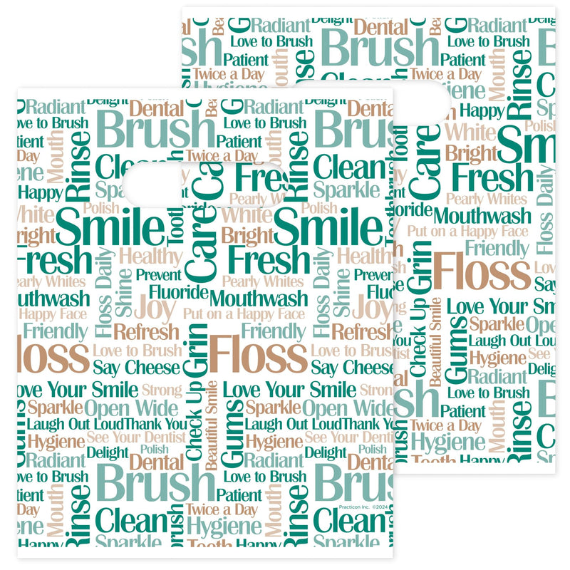 [Australia - AusPower] - Tooth Talk Dental Giveaway Bags, 8" x 10", 100 Pack 