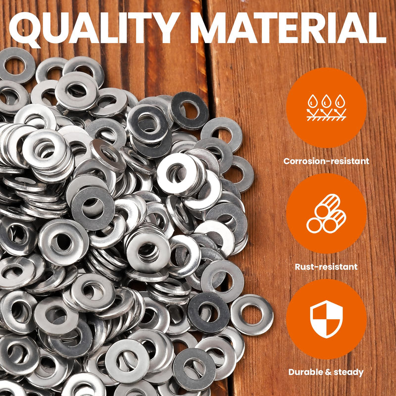[Australia - AusPower] - HNYYZL 350-Piece 304 Stainless Steel POP Rivet Washers for 3/16" Diameter Rivets – Thicker, Durable Backup Washers for Enhanced Fastening 