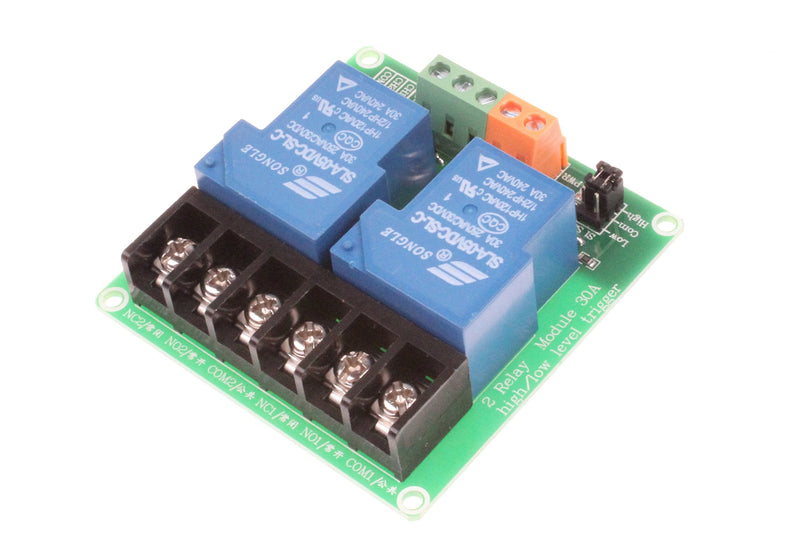 [Australia - AusPower] - NOYITO 30A 2-Channel Relay Module High Low Level Trigger with Optocoupler Isolation Load DC 30V AC 250V 30A for PLC Automation Equipment Control, Industrial Control (2-Channel 5V) 2-Channel 5V 