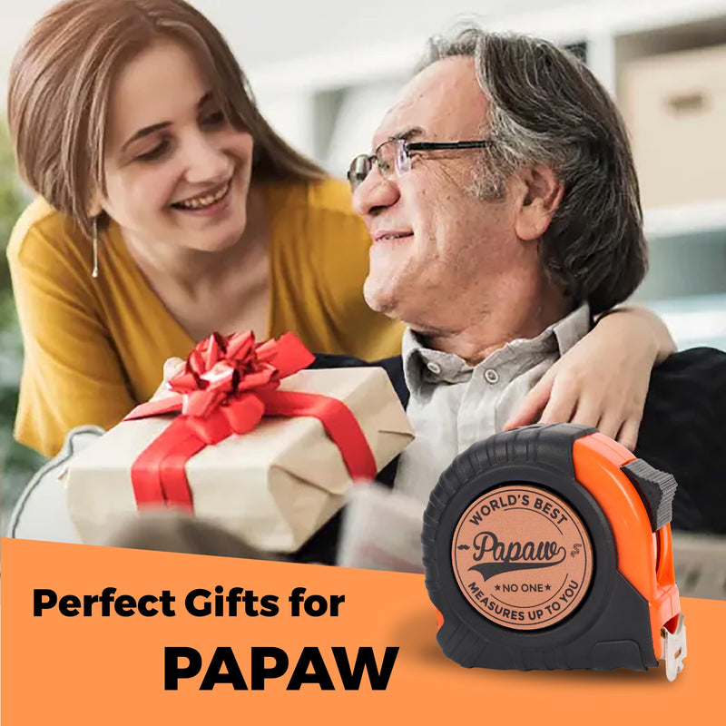 Papaw Gifts, Gift for Papaw from Kids, Measuring Tape 16ft for Men, Ideal for Birthday, Fathers Day, Christmas, Retractable Digital Carpenter Tool