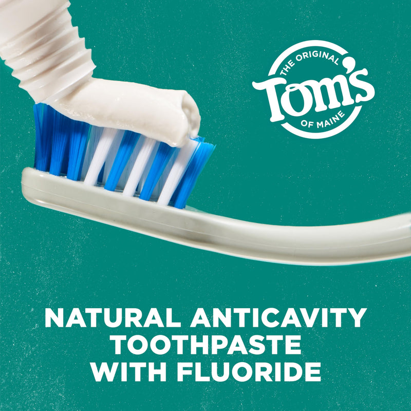 [Australia - AusPower] - Tom's of Maine Whole Care Natural Toothpaste with Fluoride, Spearmint, 4 Ounce (Pack of 3), (Packaging May Vary) 4 Ounce (Pack of 3) 
