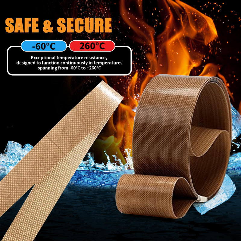 KitchenRaku 50pcs Band Sealer Belts for FR-770 Continuous Band Sealer,PTFE Teflon Tape for Automatic Horizontal Sealing Machine (770mm x 15mm x 0.2mm) 770mm x 15mm x 0.2mm