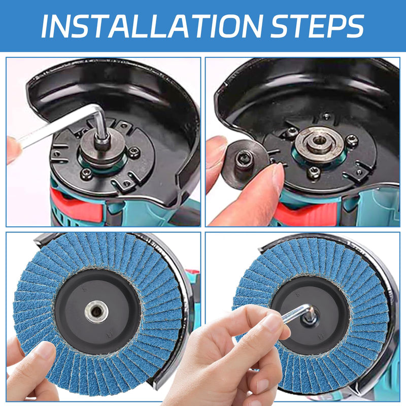[Australia - AusPower] - BEASAFY Pack of 10 Serrated Discs, Sanding Disc, 80 Grit, Diameter 76 mm, Sanding Discs for Angle Grinders, Flap Discs, Abrasive Mop Disc, Grinding Disc for Metal, Wood 10.0 
