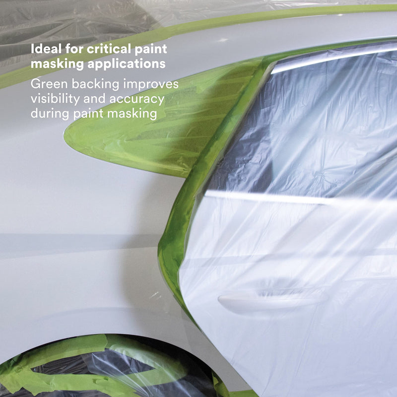 3M 401+ 2" x 60yd High Performance Masking Tape - 2" x 60 Yards Roll, Crepe Paper, Green 60.0 Yards 2.0 Inches 1