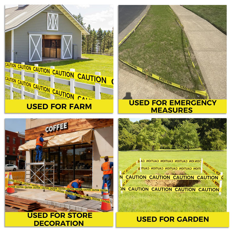 SWRT 1 Roll Premium Yellow Caution Tape, 3 Inch x 1000FT Bright Hazard Tape with Bold Black Text for Danger Zones/Sporting Events, Construction Tape for Crime Scenes/Halloween Decor 3 Inch X 1000 Feet