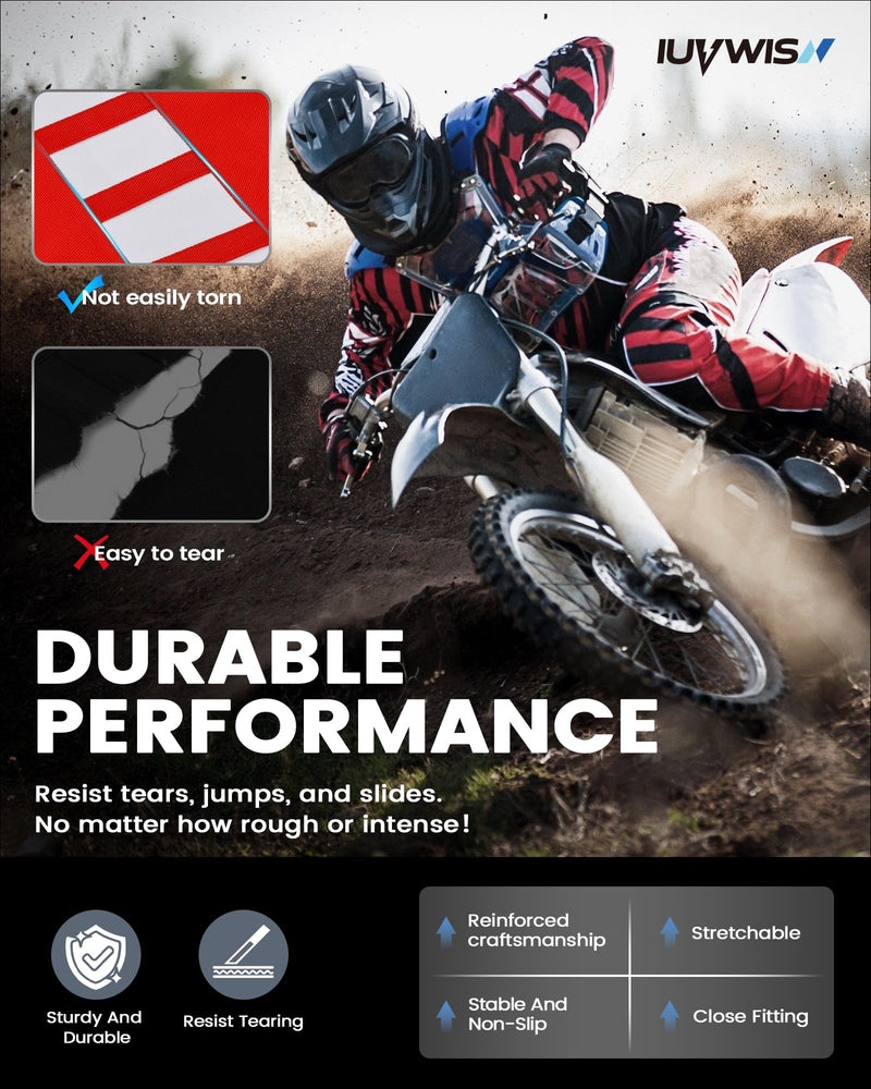 Universal DirtBike Motorcycle Seat Cover Particle Surface Red - for Most Dirt Pit Bike Motocross Off Road Enduro|Soft|Non-Slip|Weather-Resistant|Durable Design|Precise Fit