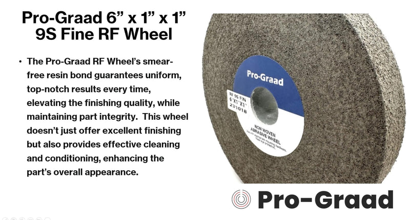 [Australia - AusPower] - 1 Pack 6” x 1” x 1” 9S Fine RF Long Life Convolute Deburring, Finishing & Polishing Wheel, Includes Arbor Adapter for use on 3/4 5/8 1/2 inch Shaft Sizes, Pack of 1 6" x 1" x 1" 9S Fine 1.0 