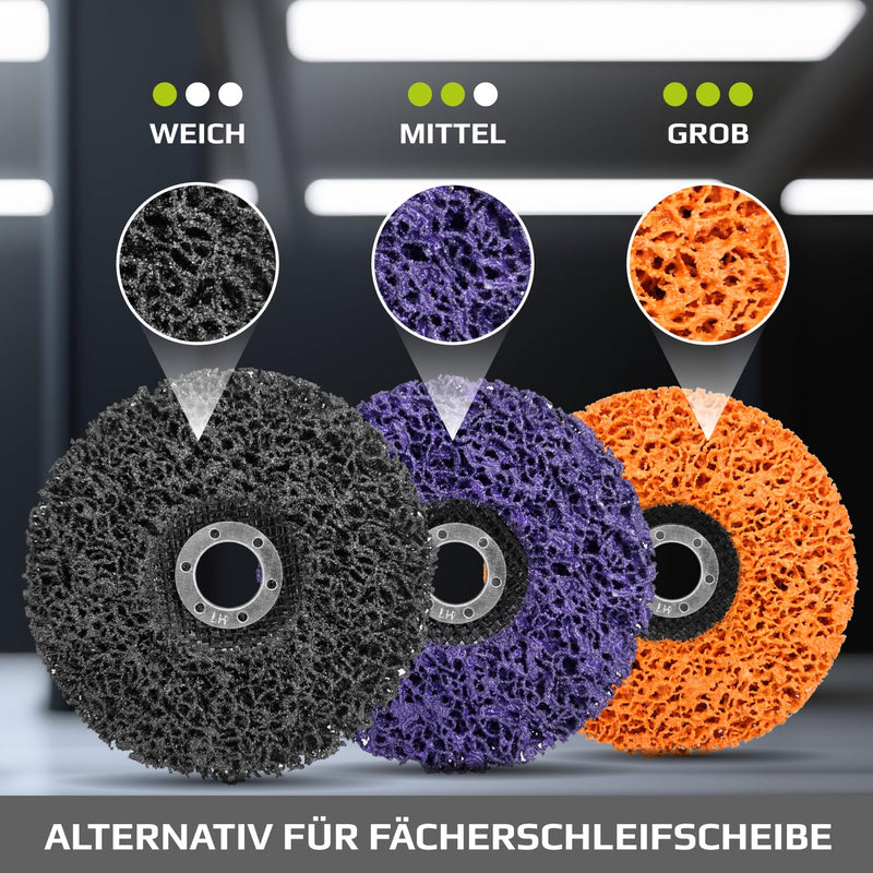 [Australia - AusPower] - Cleaning Discs 125 mm for Angle Grinder - Premium CSD Black Coarse Sanding Discs for Metal, Stainless Steel, Steel, Paint - Fabric Disc and Rust Remover for Flex Pack of 5 GRAFF 60.0 Fine Ø 125 mm 