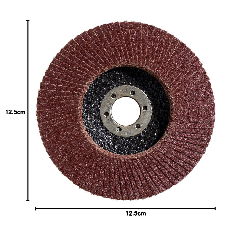 [Australia - AusPower] - Bosch 2608601276 Straight K80 Flap Disc for Metal, 0 V, Black/Red, 125 mm Ø 125 mm 