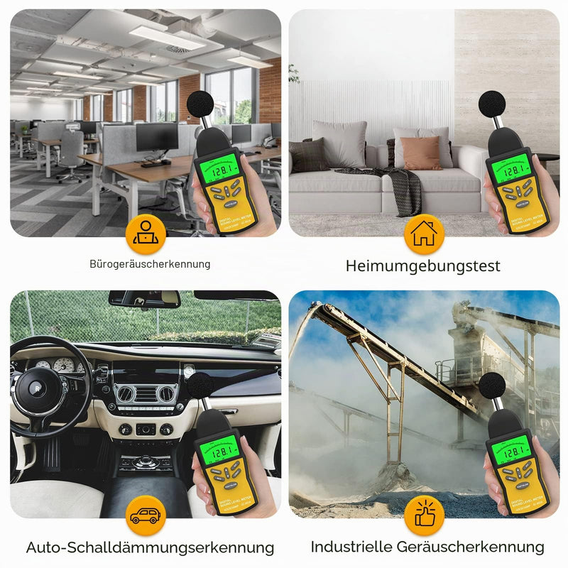 Decibel Meter, Sound Level Meter 882A Portable 30-130dB Noise Meter with 5-Digit LCD Display, DBA/DBC Rating, MAX/MIN, Data Hold, Quick/Slow Selection for Sound Quality Control Gc-882a