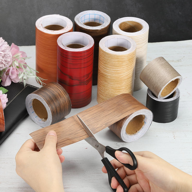 PATIKIL Wood Grain Repair Tape 2in x16ft, Self Adhesive Realistic Textured Repair Tape Patch for Floor Door Table Cabinets Desk, White Maple 2in x 16ft