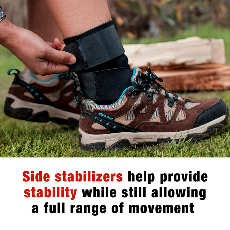 [Australia - AusPower] - ACE Brand Deluxe Adjustable Ankle Stabilizer, Firm Stabilizing Support for Weak, Sore or Injured Joints, Adjustable Ankle Brace, Breathable, One Size Fits Most 