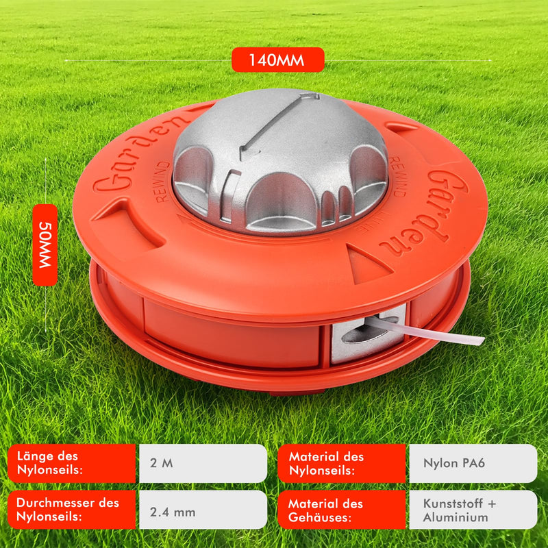 Universal Grass Trimmer Head M10 x 1.25, Automatic Thread Trimmer Head, Brush Cutter with M10 Thread for Lawn Care, Grass Trimmer Accessories