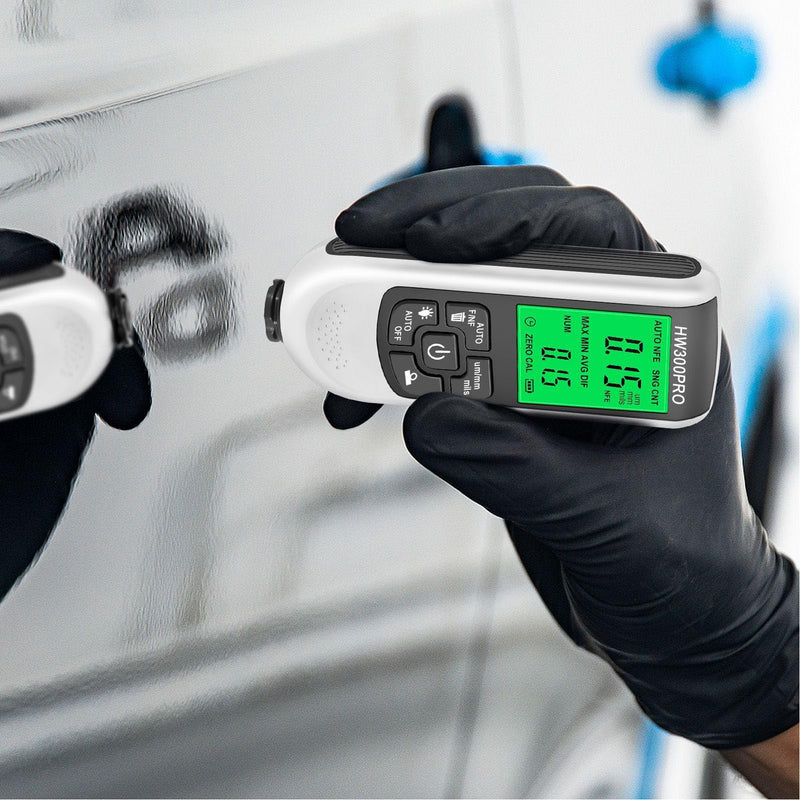 [Australia - AusPower] - Digital Paint Thickness Gauge, 0-2000um Coating Meter Tester with LCD Backlight, Fe NFe Probe for Automotive 
