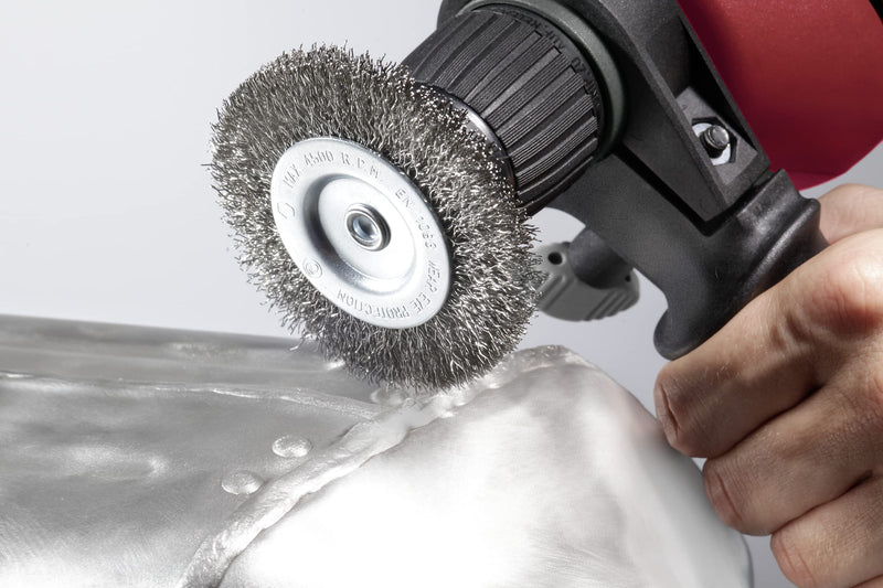 [Australia - AusPower] - kwb Disc Brush, Fine, Stainless Steel Wire, Diameter 75 mm for Metal and Stone, Wire Brush for Drill Machine incl. E6.3 Hex Shank, for Rust Removal, Descaling, Roughening and Cleaning fein Disc brush diameter 75 mm 