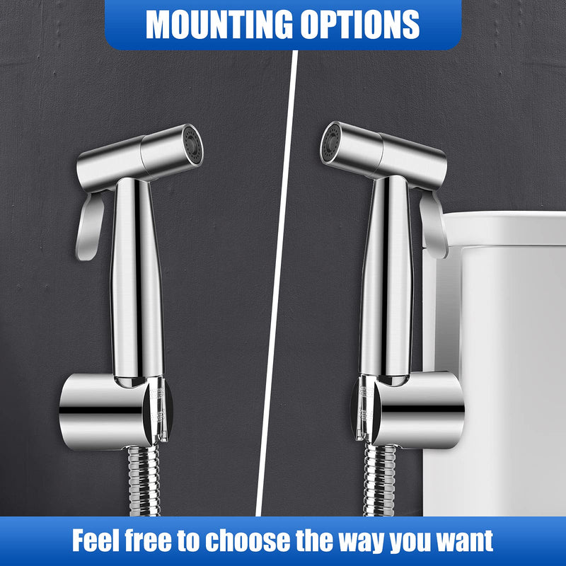 Bidet Toilet Sprayer Kit, Handheld Stainless Steel Baby Diaper Cloth Washer and Full Pressure Leakproof Pet Shower Sprayer
