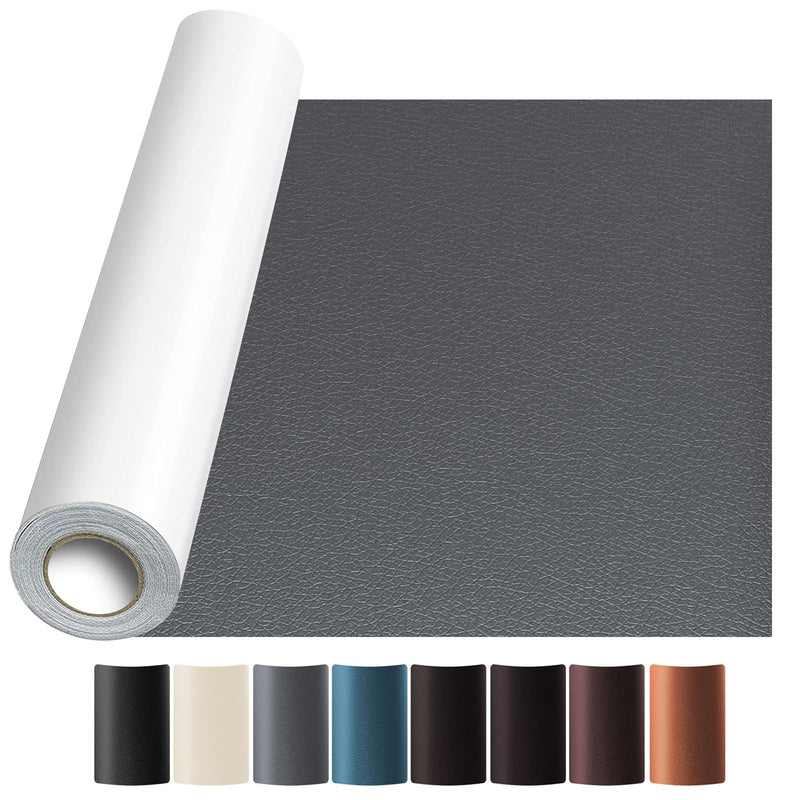 JuCheng Leather Repair Kit -Leather Repair Patch Self-Adhesive Waterproof Patch & Glue for Furniture, Car Seats, Sofa, Couch, Vinyl - Instant Fix for Tears & Scratches (Grey, 3.5X79 inch) Grey 3.5 in x 79 in