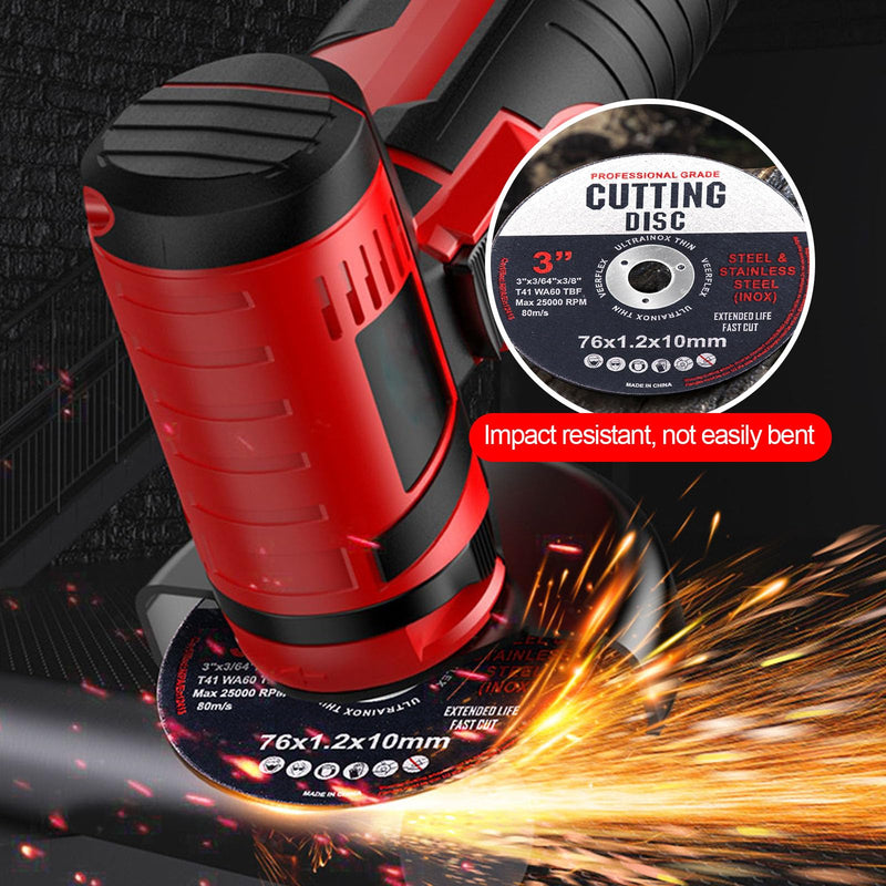 [Australia - AusPower] - Pack of 12 Cutting Discs, Cutting Disc 76 mm, Cutting Disc 76 mm Wood and Metal, Serrated Disc 76 mm, 76 mm Cutting Disc, 76 mm Sanding Disc, Black 