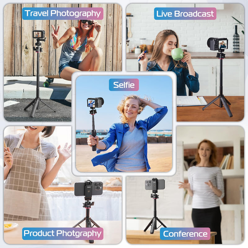 [Australia - AusPower] - ULANZI MT-73 Extension Pole Tripod, Mini Selfie Stick Tripod Stand Handle Grip for Webcam Canon G7X Mark III Sony ZV-1 RX100 VII A6400 A6600 Cameras Vlogging MT-73 Tripod 