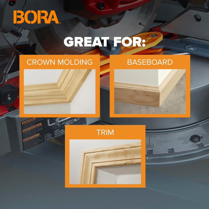 [Australia - AusPower] - BORA MiteriX Compact Angle Finder Tool Gauge, Duplicates & Splits in Half for Precise Transfer to Miter Saw, Easy Corner and Angle Measuring & Duplicating - 530402 
