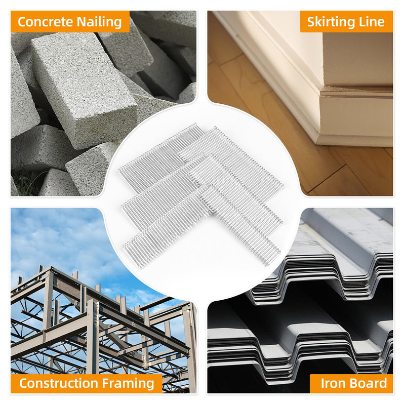 [Australia - AusPower] - ST25 14 Gauge Concrete T Nails, 1'' (25MM) Length Collated Concrete T Nails, Galvanzied, 800 PCS/BOX, Fasteners for Pneumatic Concrete T Nailer, Air T Nail Gun ST25 