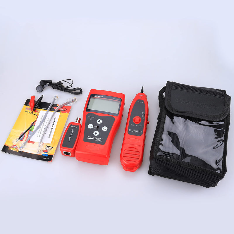 [Australia - AusPower] - Tekit NF-308 Multipurpose Network Cable Tester Hunting Wire Sorting and Cable Length Test 5e 6e Cable Coaxial Rj45 Open Jumper Wire by Tekit 