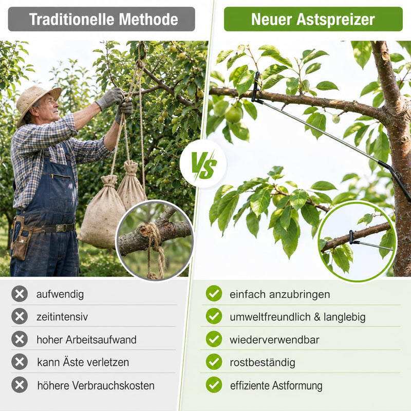 20 Stück Obstbaum-Astabspreizer, Neuer Astspreizer, Beschädigt Keine Äste, Obstbaum-Zweigstreuer aus Hochkohlenstoffstahl, Aststütze für Obstbäume für Baumstützen, Äste, Verlängerung,18cm 18cm