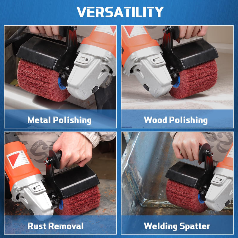 [Australia - AusPower] - MOGRQAP Sanding Roller Brush Grit 120 Sanding Sleeves Sanding Roll Brush Sanding Rollers for Satin Machine Brush Machine Wood Metal Surface Polishing 120 Grit 