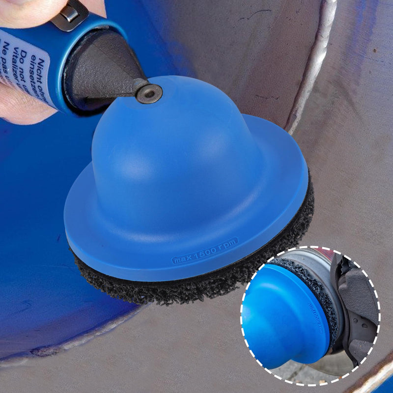[Australia - AusPower] - Dajidafu Wheel Hub Grinder Car, 150 mm Wheel Hub Brush Wheel Hub Cleaner Car Wheel Hub Cleaning Wheel Hub Grinder Blue Wheel Hub Grinder Ball Head Grinder for Rim Change, Rust Removal 