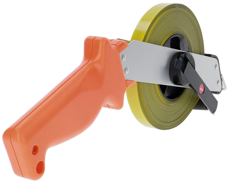 Prodiamant® Steel Tape Measure 50 m, Tape Width 13 mm | Tape measure, roll tape measure with centimetre and millimetre scale, folding crank, robust and rust-proof, durable 50m