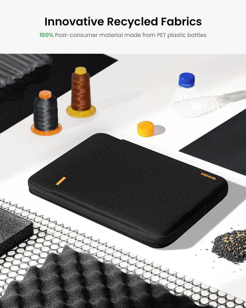 [Australia - AusPower] - tomtoc 360° Protective Laptop Sleeve for 13.5-14.4 Inch Surface Laptop Studio/6/5/4/3, Surface Book, Water-Resistant Laptop Case for Acer Aspire/Swift 14, ASUS Vivobook/Zenbook 14, Jumper EZbook X3 Black 