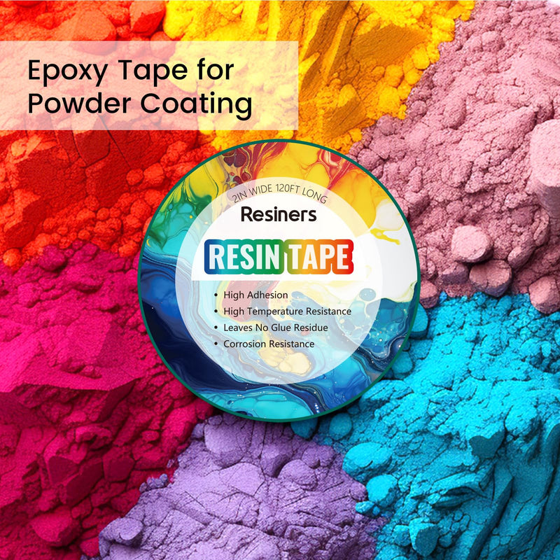 Resiners Resin Tape - 2IN W x 360FT L, High Temperature Resistance, Easy Peel-Off, Release Resin Tape for River Tables, Remove Residue