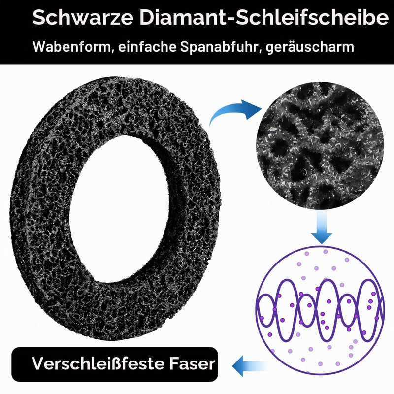 2 x Coarse Sanding Discs 150 mm CSD Disc for Sanding Discs | Wheel hub grinder aluminium hub grinder 6IN-BRBL-2PCS