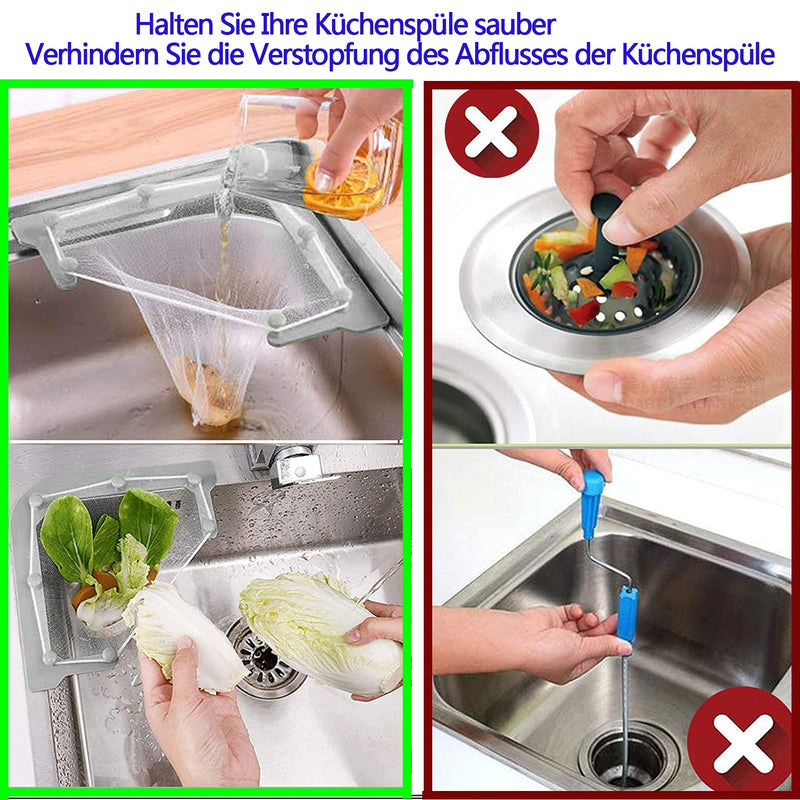 200pcs Large Filter Bags for Kitchen Sink Tri-Holder Filter Kitchen Sink Strainer 200 Bags