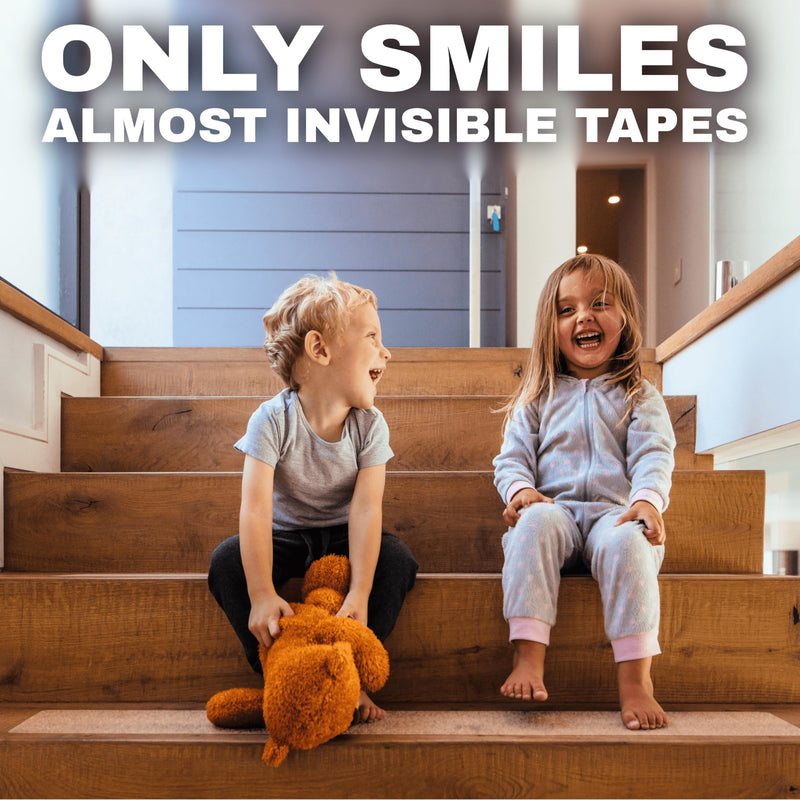 Clear Non Slip Stair Treads for Wooden Steps Indoor 30"x6" – 15-Pack Peel Stick Stair Treads – Self Adhesive Transparent Step Covers – Stair Grip Tape for Dogs, Kids – by STEPCORE Clear - Indoor 6" x 30" x 15 Pack