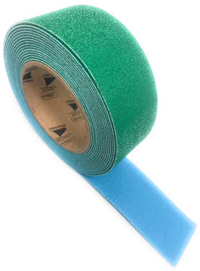 DuraMark Slip Resistant Sensory Path and Safety Outdoor Heavy Duty Rubber Base RPT-750 Green Reflective Pavement Marking Tape -(1" X 36" Pack of 6 Strips) 1" X 36"