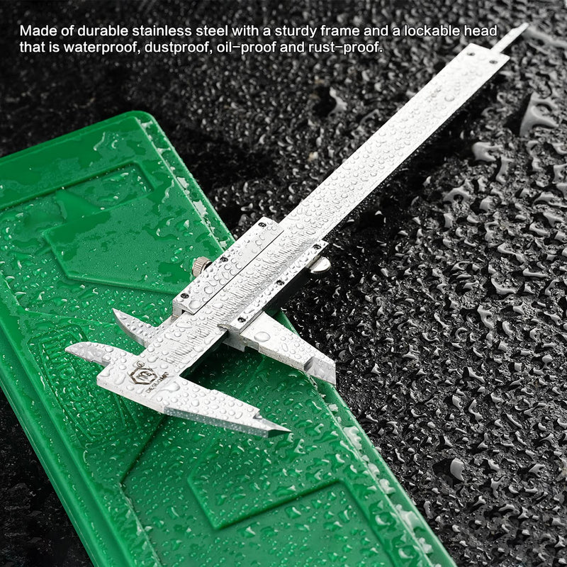Caliper Analogue 150 mm 6 Inch Stainless Steel Calliper Accuracy 0.02 mm | With 2 mini screwdrivers and 1 storage box