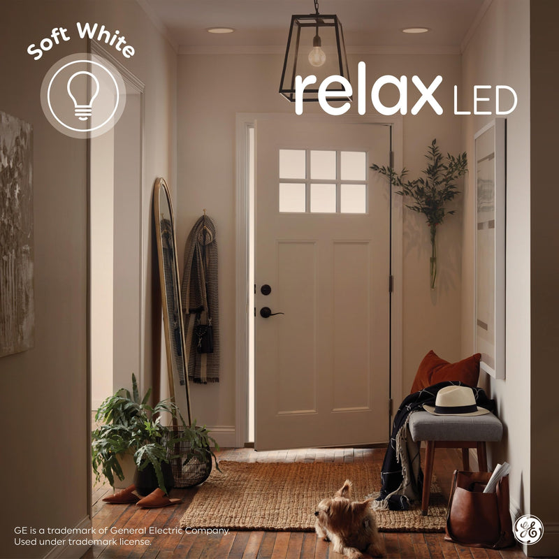 GE Relax LED Light Bulbs 60W, Soft White Candle Lights, Clear Decorative Light Bulbs, Small Base (8 Pack) 8 Pack