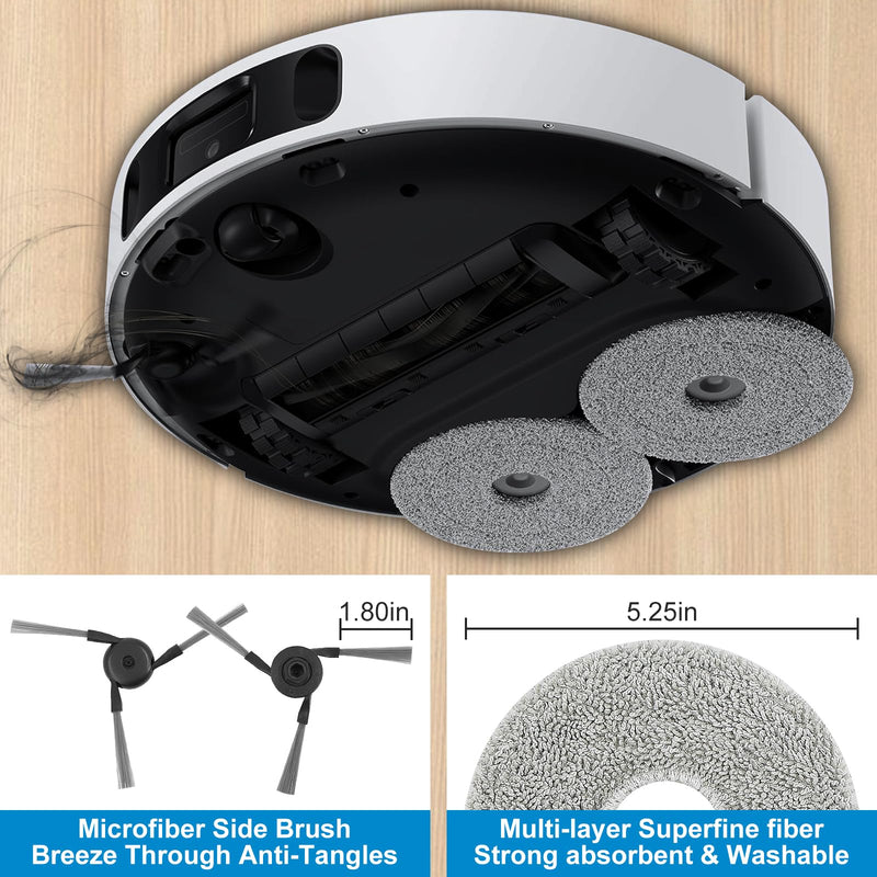 [Australia - AusPower] - 25 Pack Accessories for Dreame L40 Ultra / L40 Gen2 / X40 Ultra/Master, MOVA P10 / P50 Pro Ultra Robot Vacuum Replacement Parts - Main Brush, Active Filters, Mop Pads, Dust Bags, Side Brushes 