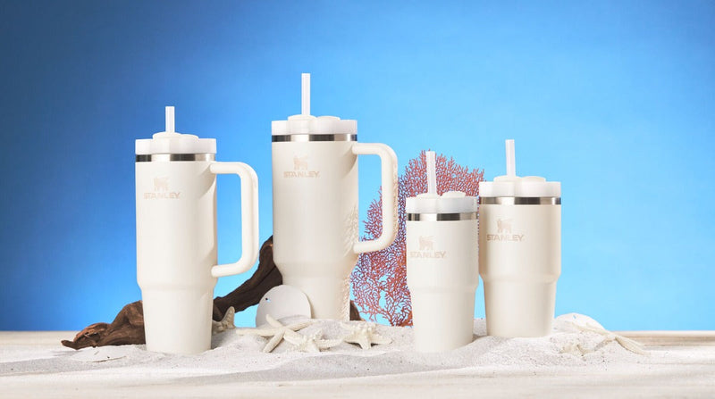 STANLEY Quencher H2.0 Tumbler with Straw 20 oz | Flowstate 3-Position Lid | Cup Holder Compatible for Travel | Insulated Stainless Steel Cup | BPA-Free | Cream