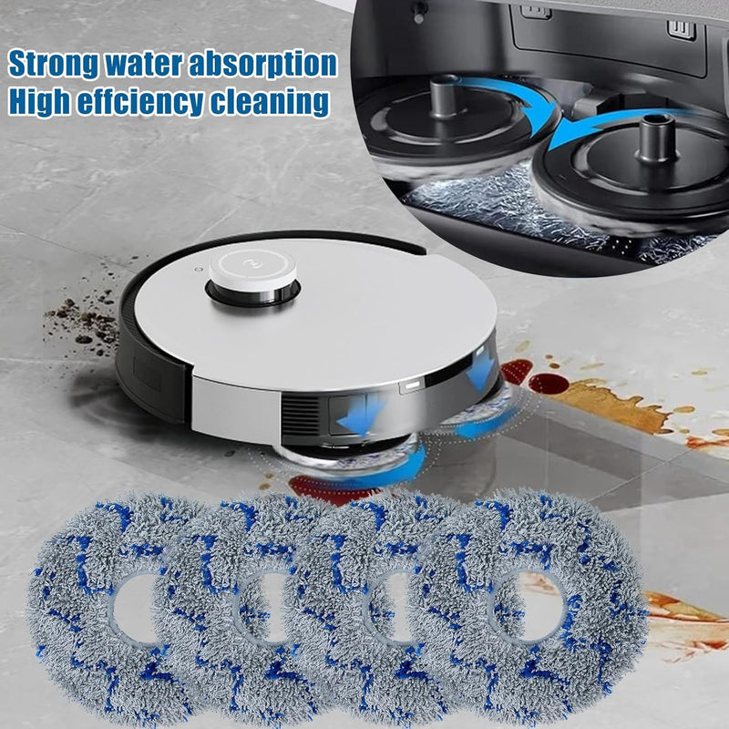 18 PCS Replacement Accessories Kit For Ecovacs Deebot X1 TURBO/OMNI Robot Vacuum Cleaner Parts, 1 Main Brush, 6 Side Brush, 3 Hepa Filter, 4 Mop Cloth, 4 Dust Bag As the Picture Shows