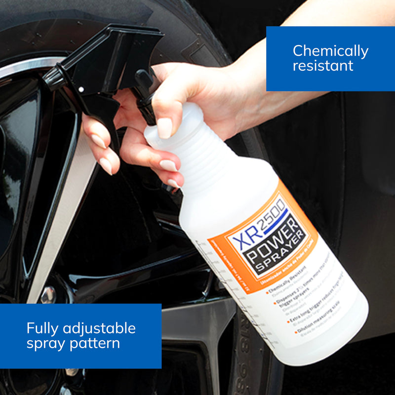 [Australia - AusPower] - Power Spray Bottles with High Output and Dilution Scale, Fully Adjustable and Chemically Resistant, 32oz, 2-Pack 32 oz (2 Pack) 