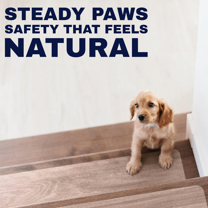 Clear Non Slip Stair Treads for Wooden Steps Indoor 30"x6" – 15-Pack Peel Stick Stair Treads – Self Adhesive Transparent Step Covers – Stair Grip Tape for Dogs, Kids – by STEPCORE Clear - Indoor 6" x 30" x 15 Pack