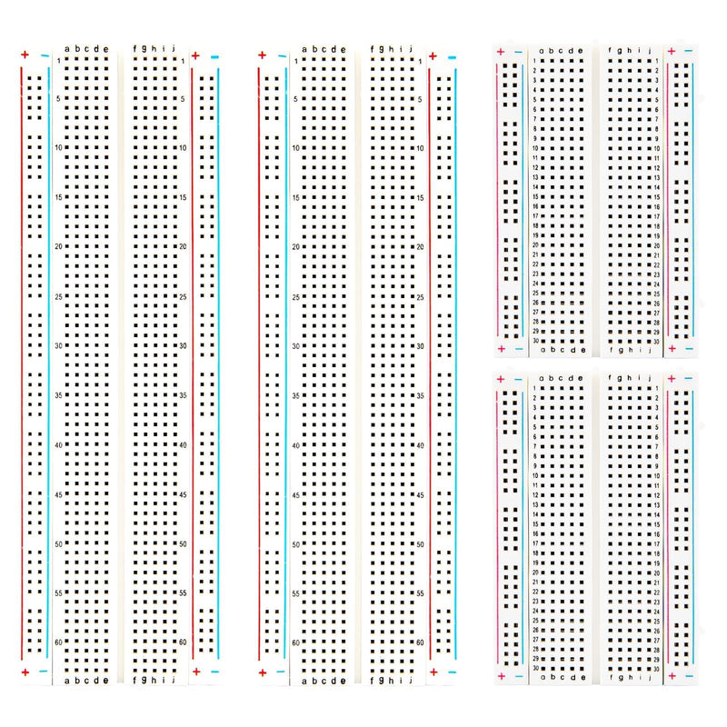 [Australia - AusPower] - ELEGOO 2PCS 830 Point & 2PCS 400 Point Breadboard Kit Solderless Breadboards for Arduino Bread Boards Electronics for Circuits Projects Prototype Board 