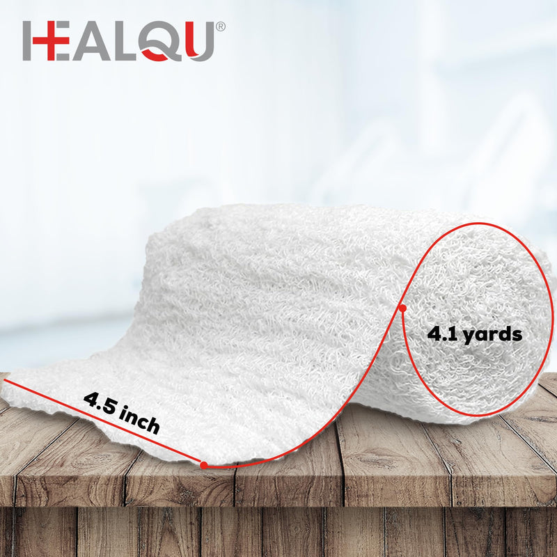 [Australia - AusPower] - Kerlix Gauze Bandage Rolls - 4 1/2 in x 4.1 Yds, 6 Ply - 6 Single Sterile Pocuhes- Extra Absorbency - Latex Free, Hospital Grade Cotton Fluff Bandage Wrap Krinkle Style - for Wound Care & First Aid 