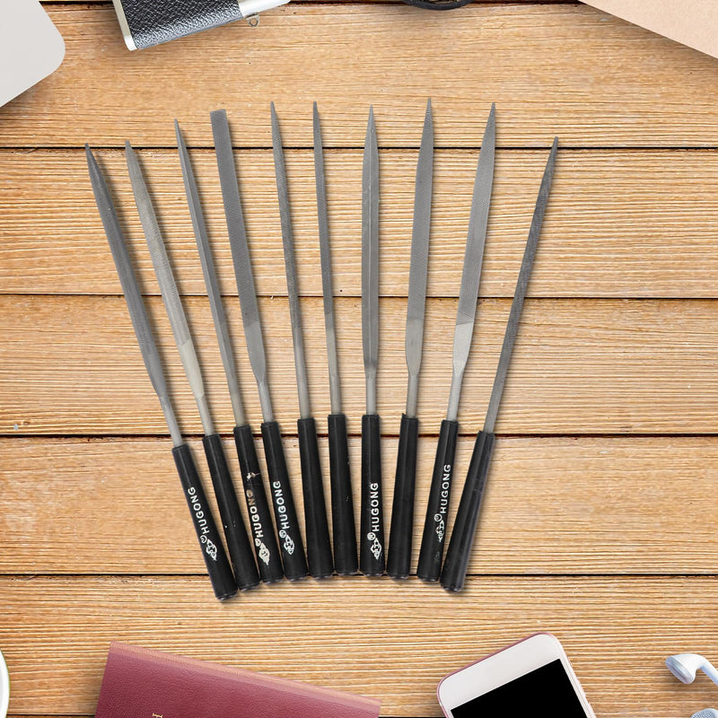[Australia - AusPower] - 10 Piece Needle File Set, Mini Diamond File Set, Diamond File Set, Diamond Needle File Set, for High Precision Sanding Work on Wood, Metal and Plastic 