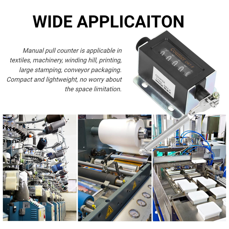 [Australia - AusPower] - 5 Digit Mechanical Counter, 0-99999 Resettable Manual Hand Pull Stroke Tally Counter, Professional Mechanical Arithmometer Counter for Textiles Machinery Winding Hill 