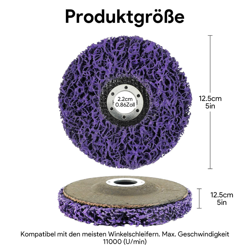 [Australia - AusPower] - Pack of 2 Wheel Hub Grinder, CSD Disc, 125 mm, Biscuit, Sanding Discs for Angle Grinder Discs, Grinding Disc, Angle Grinder, 125 Discs, Purple 